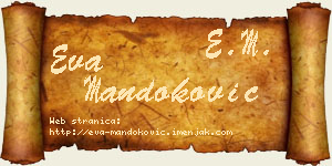Eva Mandoković vizit kartica